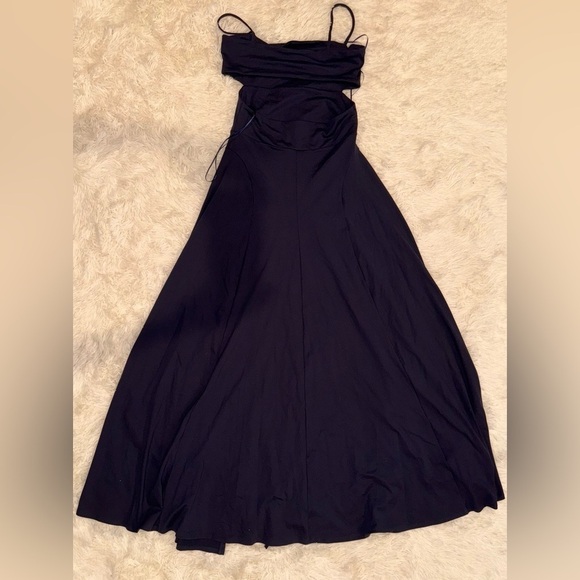 NWOT Susana Monaco String Long Slit Cutout Maxi Sundress in Navy Blue sz L - Picture 5 of 9